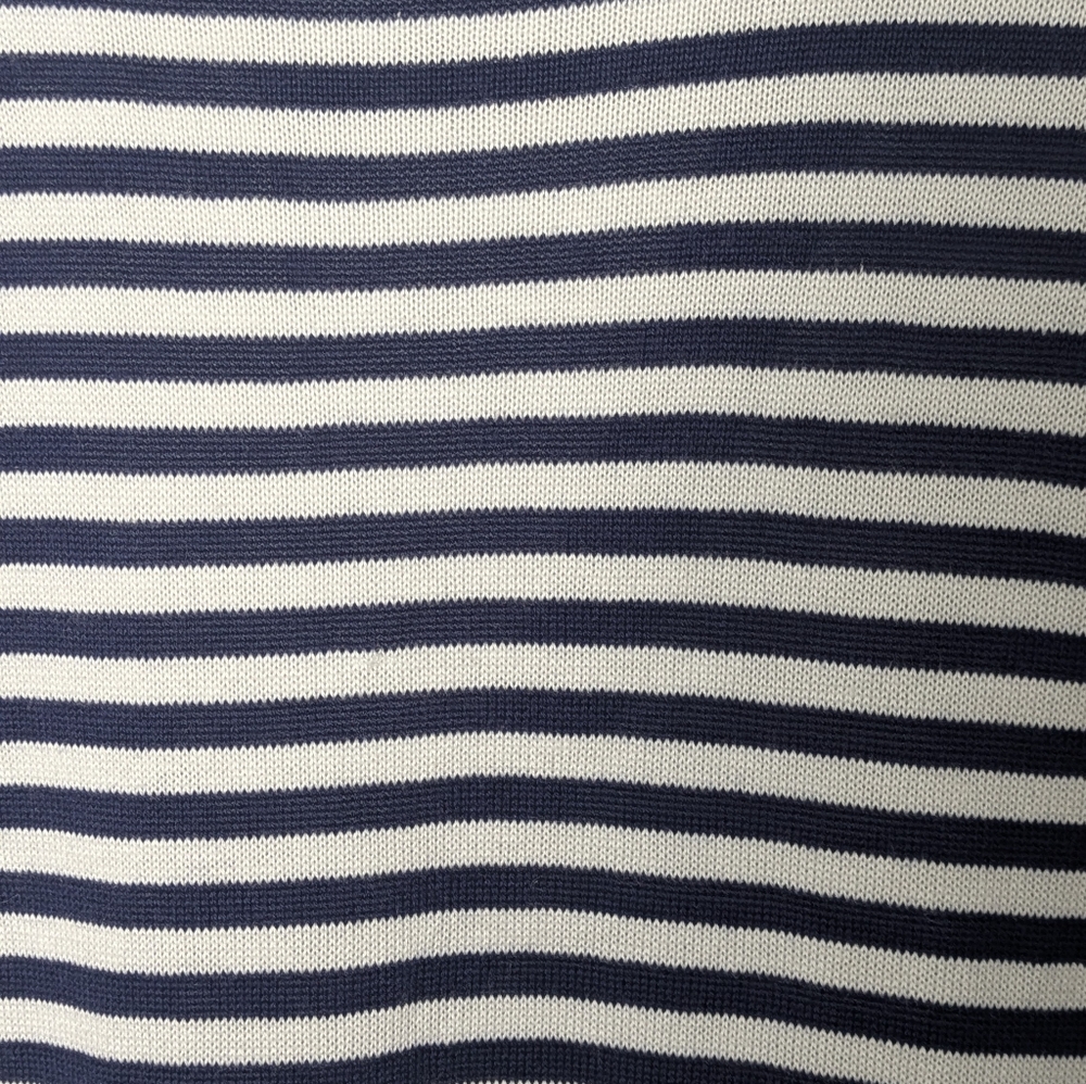 NWT Lauren Ralph Lauren Long Striped Silk Blend Cardigan Navy Nautical Size L - Picture 11 of 16